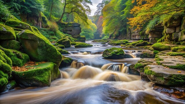 Beautiful natural limestone geological formation