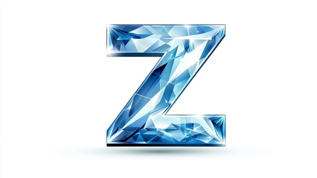 3D letter "Z" on a white background, blue.