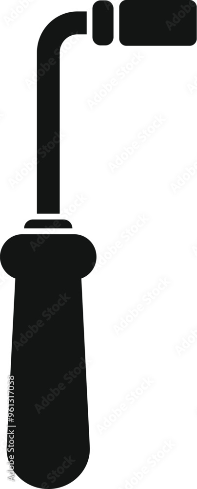 Poster gas welding torch burning tool icon in simple style on a white background