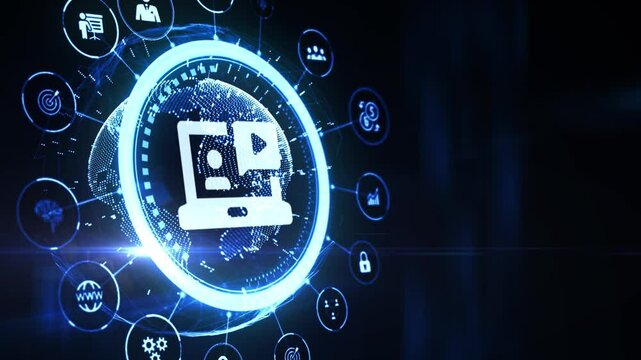 Business, Technology, Internet and network concept. Webinar e-learning. Training concept.