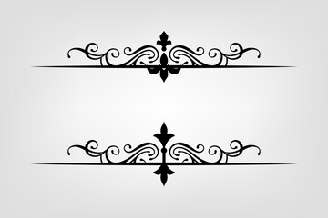 Classic Vintage Baroque Victorian Ornament Frames Separator Elements Classic Wedding Invitation