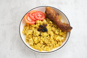 Nasi Kebuli, Arabian Rice with herb and spices
