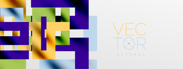 Colorful squares, lines minimal abstract background. Vector Illustration For Wallpaper, Banner, Background, Card, Book Illustration, landing page