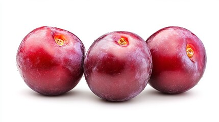 Fototapeta premium Plum isolated on a white background with clipping path