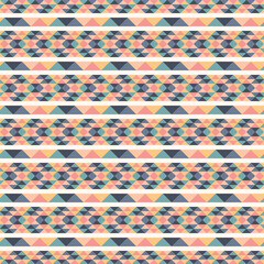 Fototapeta premium Colorful Triangle Horizontal Stripes Seamless Vector Repeat Pattern