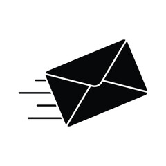 message icon solid vector design in trendy style