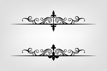 Classic Vintage Baroque Victorian Ornament Frames Separator Elements Classic Wedding Invitation