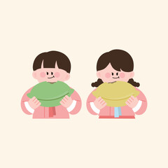 Korean Chuseok Children's Character