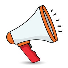 loudspeaker announce megaphone isolated design element illustration