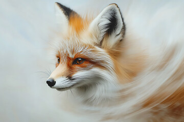 Naklejka premium Adorable animal imagery enhanced with a motion blur effect, adding a dynamic sense of movement and fluidity while emphasizing the playful and lively nature of the animals.