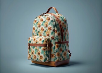 A photorealistic backpack mockup with customizable design on an isolated background, delivered in PSD format for