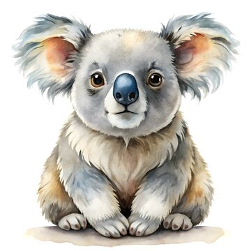 recommend clip art: Watercolor koala, Australian fauna. Illustration clipart isolated on white background.
                    