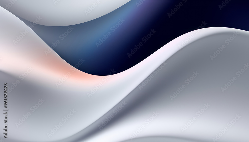 Aufkleber Abstract colorful wavy shapes wallpaper. Modern curvy background with motion effect. Generative ai