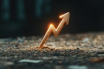 A Symbol of Growth: The Radiant Arrow Conquering the Depths of Darkness and Uncertainty