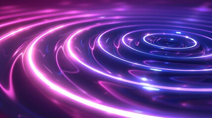 Abstract Pink and Blue Ripples with Glowing Lines