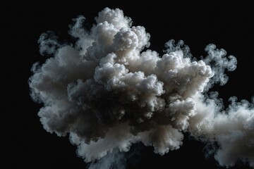 Steam, smoke, vapor isolated on black background