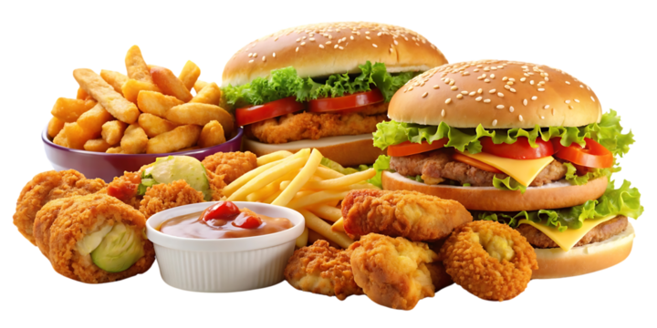 Food, dishes Walker, fries, ketchup transparent background, png - Powered by Adobe