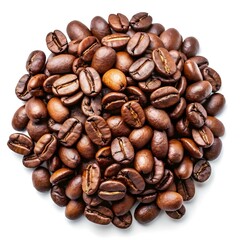Fototapeta premium coffee beans on a white background
