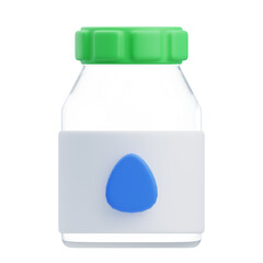 3D Rendered Pharmacy Alcohol Bottle