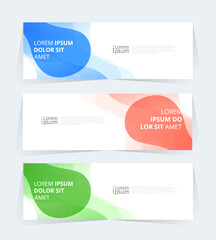 Geometric banner design with Vector presentation template.