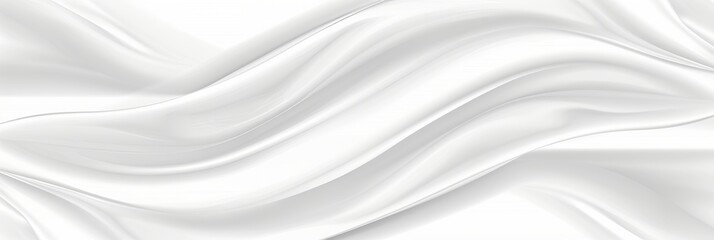 Fototapeta premium White Silk or Satin Drapery with Smooth Folds and Soft Light. Elegant Backdrop for Design.