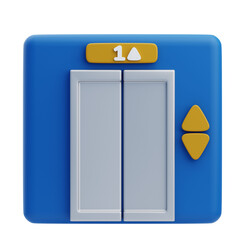 Hotel Elevator Buttons 3D Icon For Navigation