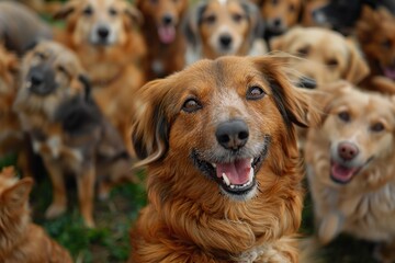 Happy Dog with Blurred Background