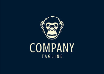 Vector illustration of Ape Head Logo Design