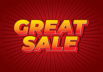 Great sale. Text effect in good colors with 3D style