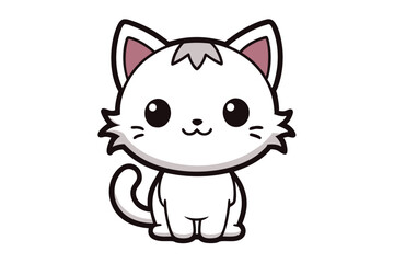 Cute Chibi cat vector style illustration