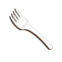 3D Silver Russian Fork Design Illustration