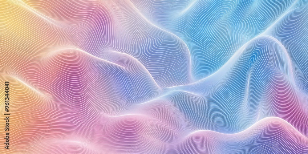 Poster abstract background with colorful waves.