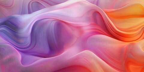 Obraz premium Wavy abstract pattern in pink and orange hues.