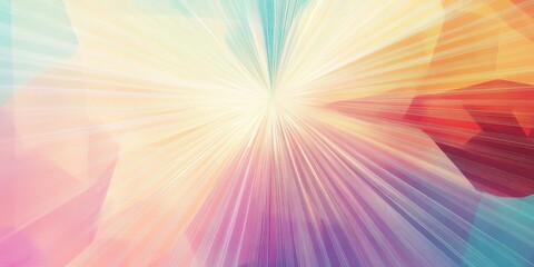 Abstract background with colorful lines radiating out.