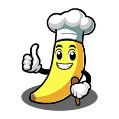 a banana that has a thumb up in the shape of a hat.