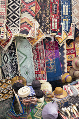 Carpets with traditional Georgian ornaments on the market