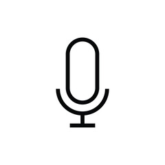 Microphone Mic Sound Recording Social Media Icon Set - Tools, Buttons, and Utility Symbols
