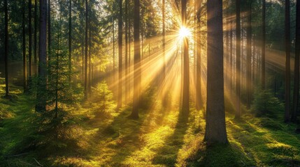 Fototapeta premium Sunlight Through the Trees