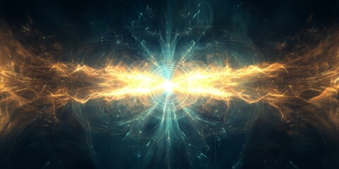 Abstract swirling light and energy.
