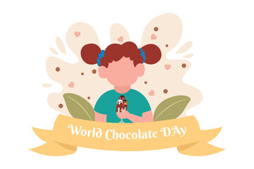 World Chocolate Day Flat Design Illustration