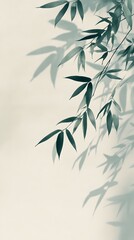 Tiny Bamboo Shadow on a Blank Canvas