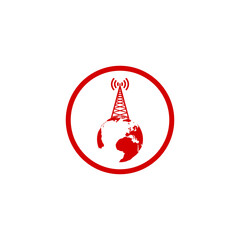 Obraz premium Antenna icon isolated on transparent background