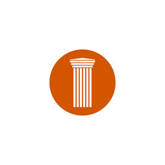 Column antique building icon isolated on transparent background