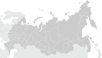 Russia map.Grayscale,isolated on white background for website layouts,background,education, precise,customizable,Travel worldwide,map silhouette backdrop,earth geography, political,reports.