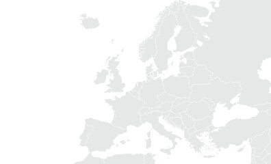 Europe map isolated on white background. for website layouts, background, education, precise, customizable, Travel worldwide, map silhouette backdrop, earth geography, political, reports.