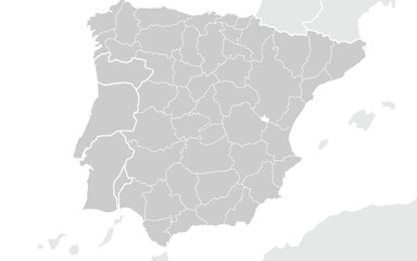 Spain map isolated on white background. for website layouts, background, education, precise, customizable, Travel worldwide, map silhouette backdrop, earth geography, political, reports.