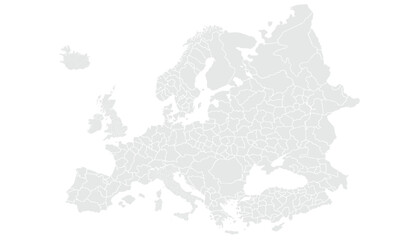 Europe map isolated on white background. for website layouts, background, education, precise, customizable, Travel worldwide, map silhouette backdrop, earth geography, political, reports.