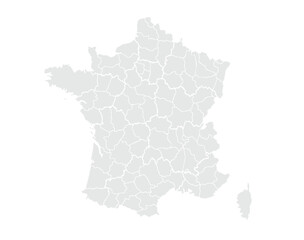 Vector map of France, a country in Western Europe. isolated on white background.