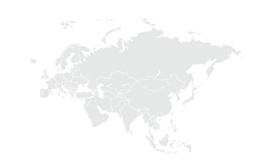 Asia map isolated on white background. for website layouts, background, education, precise, customizable, Travel worldwide, map silhouette backdrop, earth geography, political, reports.	