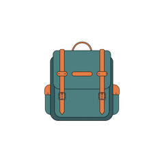 school bag vector illustration, backpack vector illustration isolated white background
